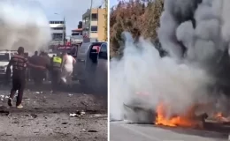 İsrail’den Lübnan’da bir araç ve motosiklete saldırı! Seyir halindeyken hedef aldılar
