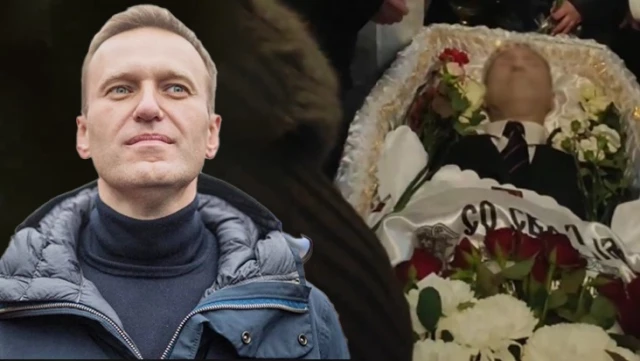 Moskova’da son yolculuğuna uğurlanan Rus muhalif Navalni’nin cenazesi görüntülendi