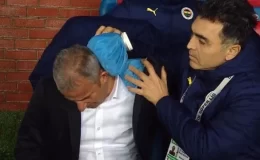 Trabzonspor maçında İsmail Kartal’a yabancı madde isabet etti