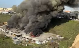 Tuzla’da dev fabrika alev alev yanıyor