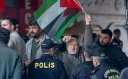 Almanya Cumhurbaşkanı’na Ankara’da İsrail’e protestosu