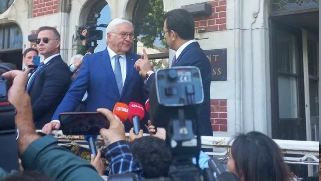 Almanya Cumhurbaşkanı’nı İstanbul Valisi karşıladı, İmamoğlu’yla görüştü