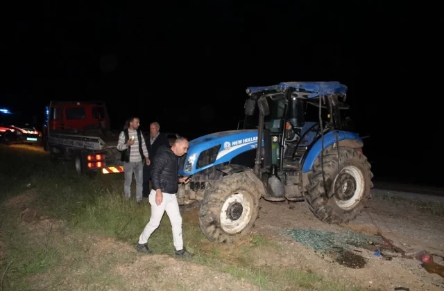 Çanakkale’de otomobil ile traktör çarpışması: 2 yaralı