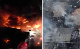 Hurdacılar Sitesi’nde çıkan yangın, 16 saatin ardından kontrol altına alındı