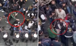 İşte İsrail protestolarında tansiyonu yükselten o an! Polislerin kelepçelediği sırada genç kıza tokat atıldı