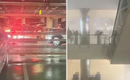 İstinye’de alışveriş merkezinin otoparkında yangın çıktı