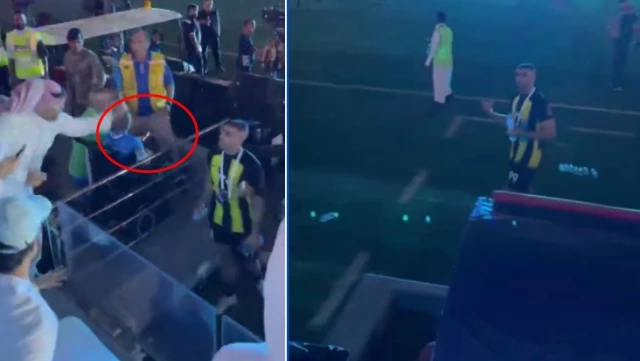Süper Kupa finalinde skandal! Taraftar Al Ittihad’ın futbolcusu Abdürrezzak Hamdallah’ı kırbaçladı