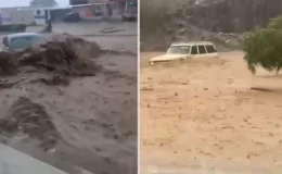 Suudi Arabistan’da sel felaketinde araçlar sulara kapıldı