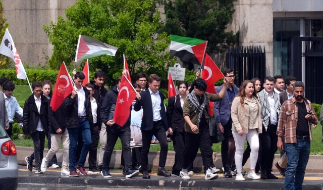 TGB Üyeleri Filistin İçin ABD’deki Öğrencilere Destek Gösterisi Düzenledi