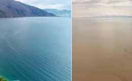 Van Gölü, sel suyunun karışmasıyla kahverengine boyandı