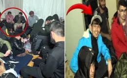 24 kaçak göçmen, operasyonla yakalandı! Polis baskınına rağmen kuruyemiş yemeye devam ettiler