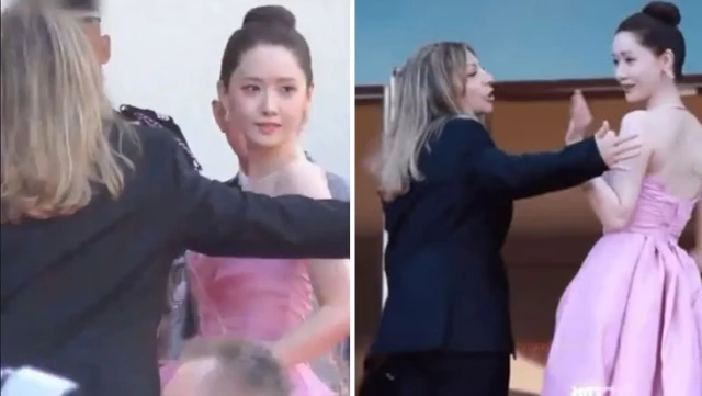 Cannes’da ünlülerle tartışan kadın güvenlik görevlisi, şimdi de Koreli oyuncu Yoona’nın fotoğraf çekmesini engelledi