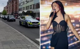 Eurovision’da İsrail temsilcisi şarkıcı Eden Golan, polis konvoyuyla arenaya gitti
