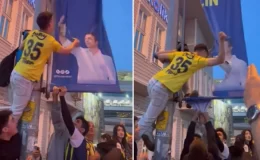 Fenerbahçeli taraftar Ali Koç’un pankartını bıçakladı