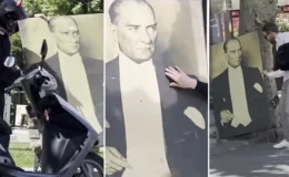 İstanbul’un çeşitli noktalarına Atatürk portresi bıraktılar! Bakın halkın tepkisi ne oldu