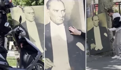 İstanbul’un çeşitli noktalarına Atatürk portresi bıraktılar! Bakın halkın tepkisi ne oldu