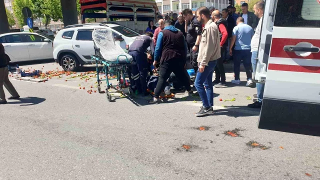 Kocasinan’da otomobil ile çarpışan sebze yüklü triportörün sürücüsü ağır yaralandı