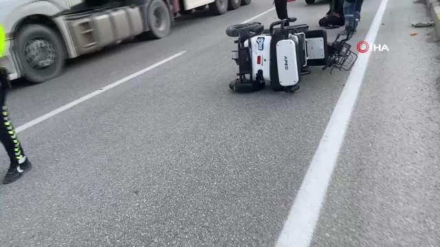 Konya’da üç tekerlekli bisiklet otomobil ile çarpıştı: 1 yaralı