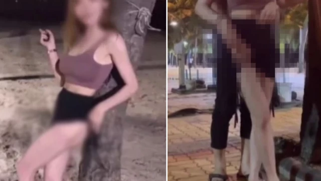 Plajda cinsel ilişki skandalı! OnlyFans için video çeken kadın tepkiler sonrası yakalandı