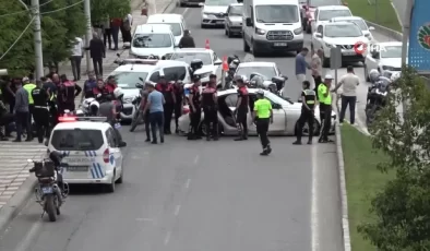 Polisin ‘dur’ ihtarına uymayarak kaçan araç kaza yaptı