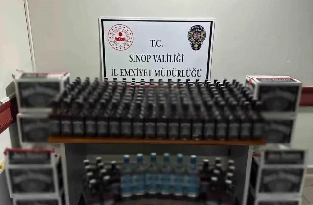 Sinop’ta 186 Adet Gümrük Kaçağı Alkol Ele Geçirildi