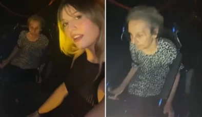 TikTok hesabından paylaştığı görüntü olay oldu! Tekerlekli sandalyedeki büyükannesini gece kulübüne götürdü