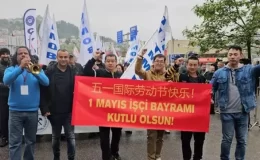 Zonguldak’ta Çinli mühendislerden 1 Mayıs yürüyüşü