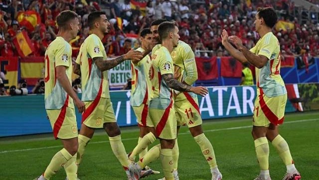 Arnavutluk’u 1-0 yenen İspanya, puan kaybetmeden son 16’ya yükseldi