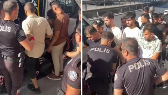 Avcılar’da metrobüs durağında 25 kaçak göçmen yakalandı