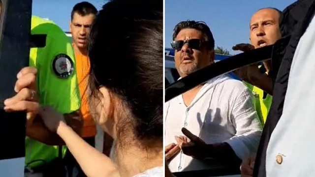 Aydın’da kızını sınava yetiştirmeye çalışan sürücü, trafik polisleriyle tartıştı! Valilik harekete geçti