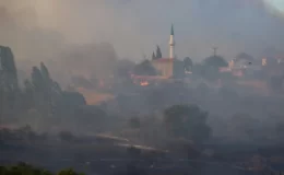 Çanakkale’de çöplükte çıkan yangın ormana sıçradı, 1 mahalle tahliye edildi