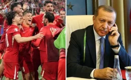 Cumhurbaşkanı Erdoğan’dan A Milli Takım’a tebrik telefonu