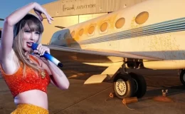 Havalimanına giren iklim aktivistleri, şarkıcı Taylor Swift’in uçağını boyadı