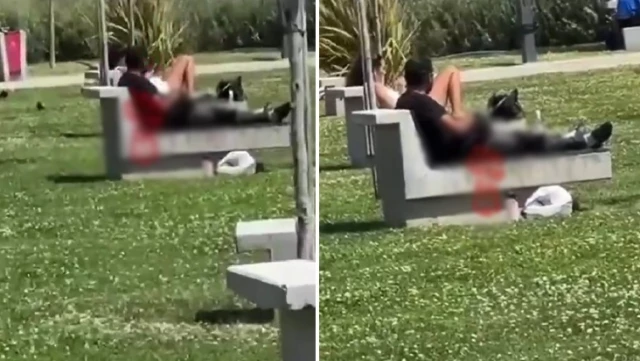 İzmir’de infial yaratan görüntü! Yanındaki bankta oturan kadına bakarak kendini tatmin etti