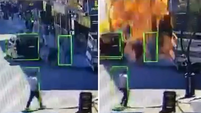 İzmir’deki patlama anı kameralara yansıdı