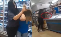 Kadın müşteriden zincir market çalışanına dayak! Kafasını defalarca dondurucuya vurdu