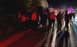 Kastamonu’da yolcu otobüsü devrildi: 10 yaralı