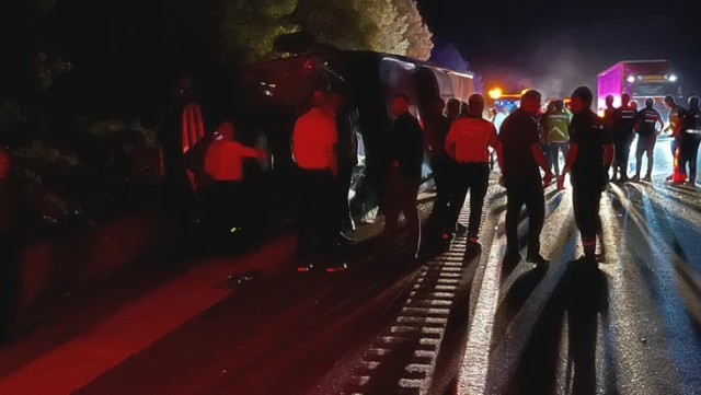 Kastamonu’da yolcu otobüsü devrildi: 10 yaralı