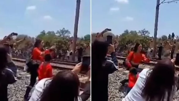 Raylarda selfie çekmek isteyen kadına tren çarptı! Feci şekilde can verdi