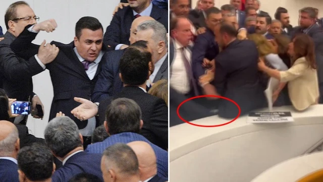 TBMM’de kayyum gerginliği! AK Partili Osman Gökçek, DEM Partili Şenyaşar’a tekme attı