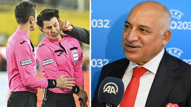 TFF Başkanı Mehmet Büyükekşi Halil Umut Meler’e sahip çıktı: Dövdüğümüz hakem ikinci maçına çıkacak