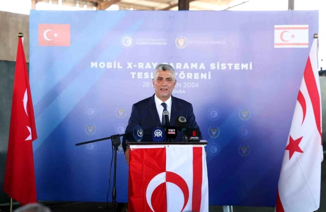 Ticaret Bakanı Ömer Bolat, KKTC’de Mobil X-RAY Tarama Sistemi teslim törenine katıldı