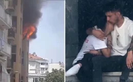 Alevlerin arasında uyandı! Yangın çıkartan kişiyi bıçakladı, engelli kız arkadaşını kurtardı