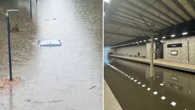 Bursa sular altında! Seyir halindeki araçlar kayboldu, metrolar kapalı havuza döndü