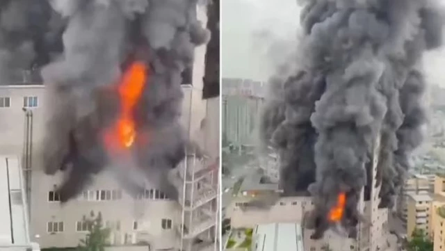 Çin’de, 14 katlı bir alışveriş merkezinde çıkan yangında 16 kişi hayatını kaybetti