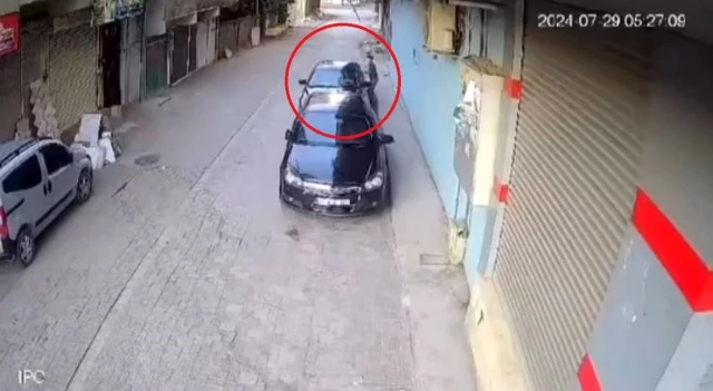 Diyarbakır’da otomobil hırsızlığı girişimi güvenlik kamerasında