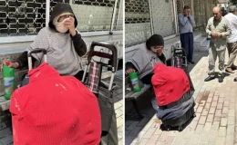 Evsiz “Rus” kadın mahallelinin korkulu rüyası oldu: Temizlik malzemelerini kokluyor