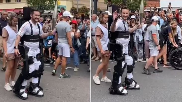 Fransız paraplejik sporcu Kevin Piette, robotik dış iskeletle Olimpiyat Meşalesi’ni taşıyarak tarihe geçti