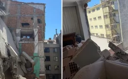 İstanbul’da büyük panik! Yıkım çalışması sırasında yan binanın duvarları yıkıldı