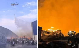 Kağıt fabrikası alev alev yanıyor! Kontrol altına alınan yangın yeniden başladı